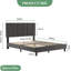 Structure de lit tapissier pour grand lit avec tête de lit capitonnée réglable, plateforme robuste, sans sommier-761887122