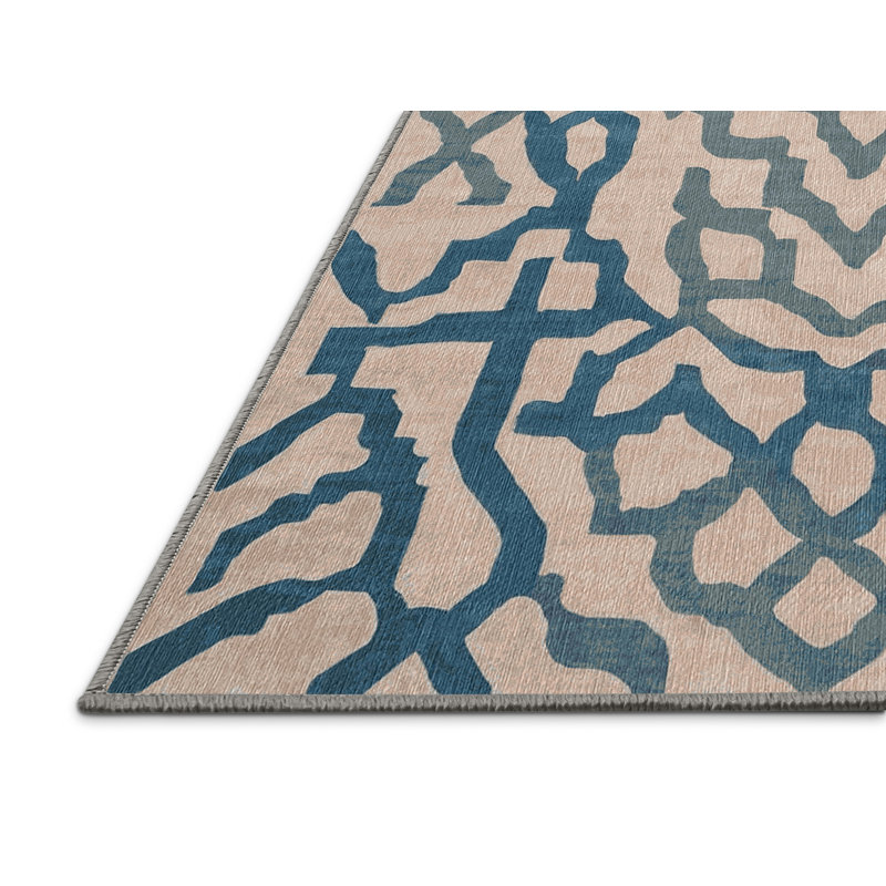 Machine Washable Gray Area Rug, Rectangle 8' x  12'