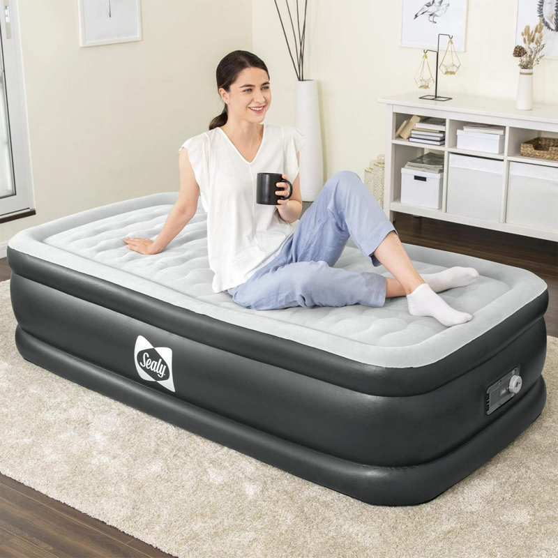 Sealy Tritech  20" Air Mattress Bed 2 Person with Built-In AC Pump, 2 Pack, Twin