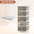 5-Cube Stackable Storage Bins with Detachable Wheels 13.5Gal Large Organizer