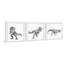 Kayden Bite and Fight T-Rex Triptych 3 Piece Single Picture Frame Painting-1519170785
