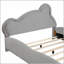 Lit plateforme en velours avec tête de lit en forme d'ours et poche de rangement pour le lit-19225922-19225923