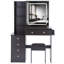 Ensemble de coiffeuse 37 po avec commode de taille moyenne et tabouret coussiné 37 po-1123495553