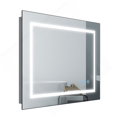 48X36inch LED Bathroom Mirror,3000-6000K Gradient Front And Backlit LED Mirror