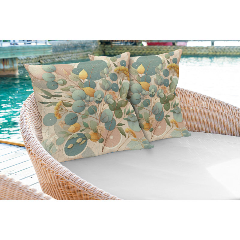 Fabric Reversible Throw Pillow, 18"H x 18"W, Square