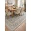 Tapis gris en laine fait à la main à motif floral Desrosiers