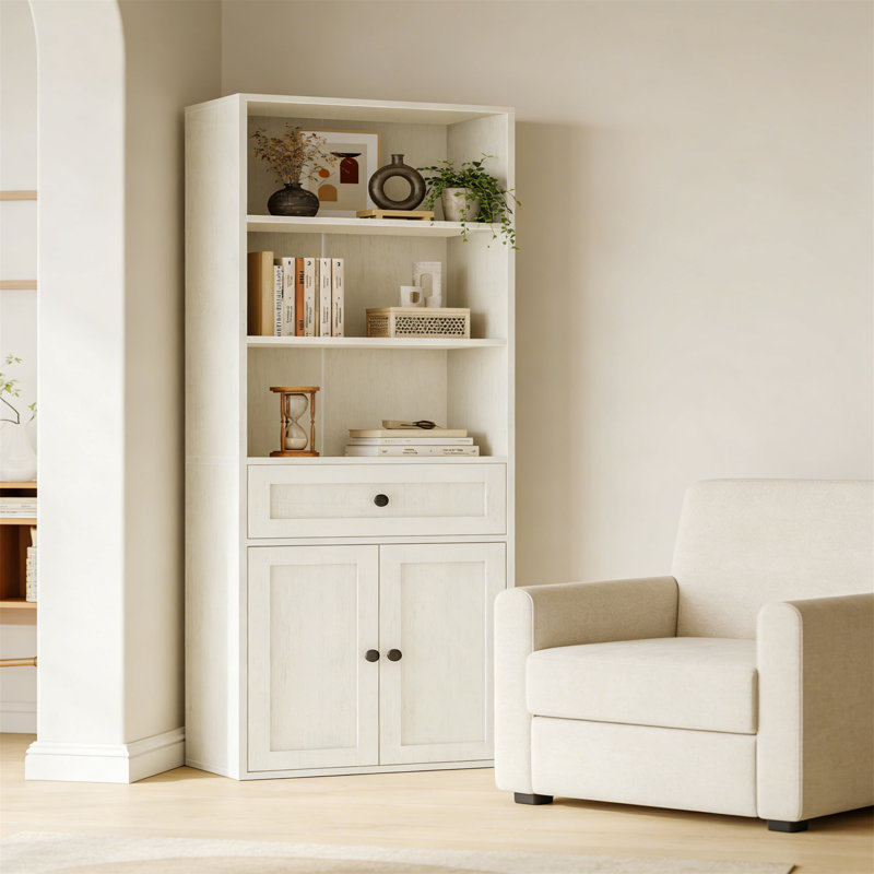 164.2cm H x 48cm W Standard Bookcase, White