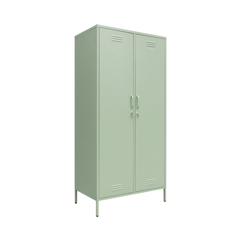 Nikeria 2 Door Steel Wardrobe, Sage Green