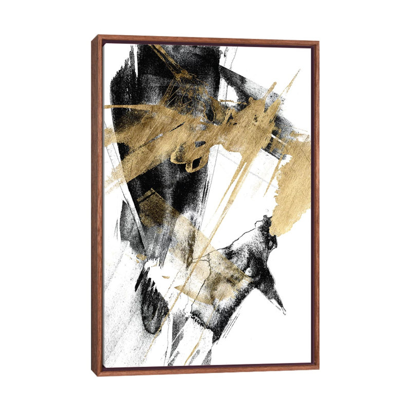 « Glam & Black I » par Jennifer Goldberger-impression, H 26 po x l 18 po x 1,5 po, Toile avec cadre en bois classique