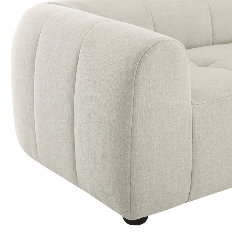 Liana Upholstered Fabric Sofa, Beige