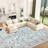 Area Rug 2x6 for Living Room, Washable Non Slip Low Pile Rugs, Floral Soft Carpet for Entryway, Kitchen, Hallways, Blue-758281272