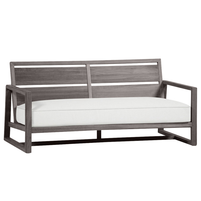 Avondale Teak Loveseat - Oyster, Oyster Teak, Welt, Rollo Lace