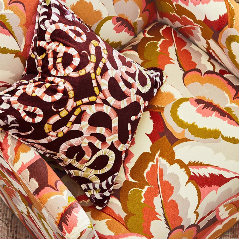 Serpenti Velvet Fabric, Brown