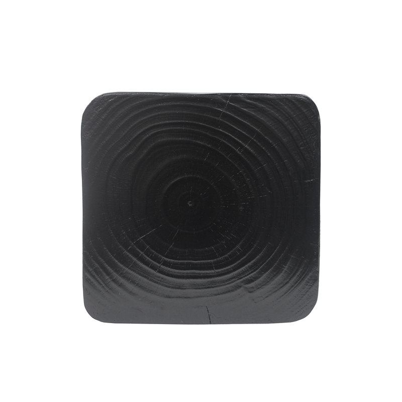 Esdert MGO Twist Shape Side Table, Black, 26.8" H x 12.5" W x 12.5" D