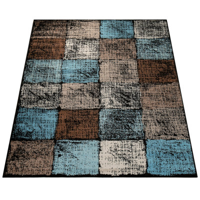 Worrell Chequered Flatweave Area Rug