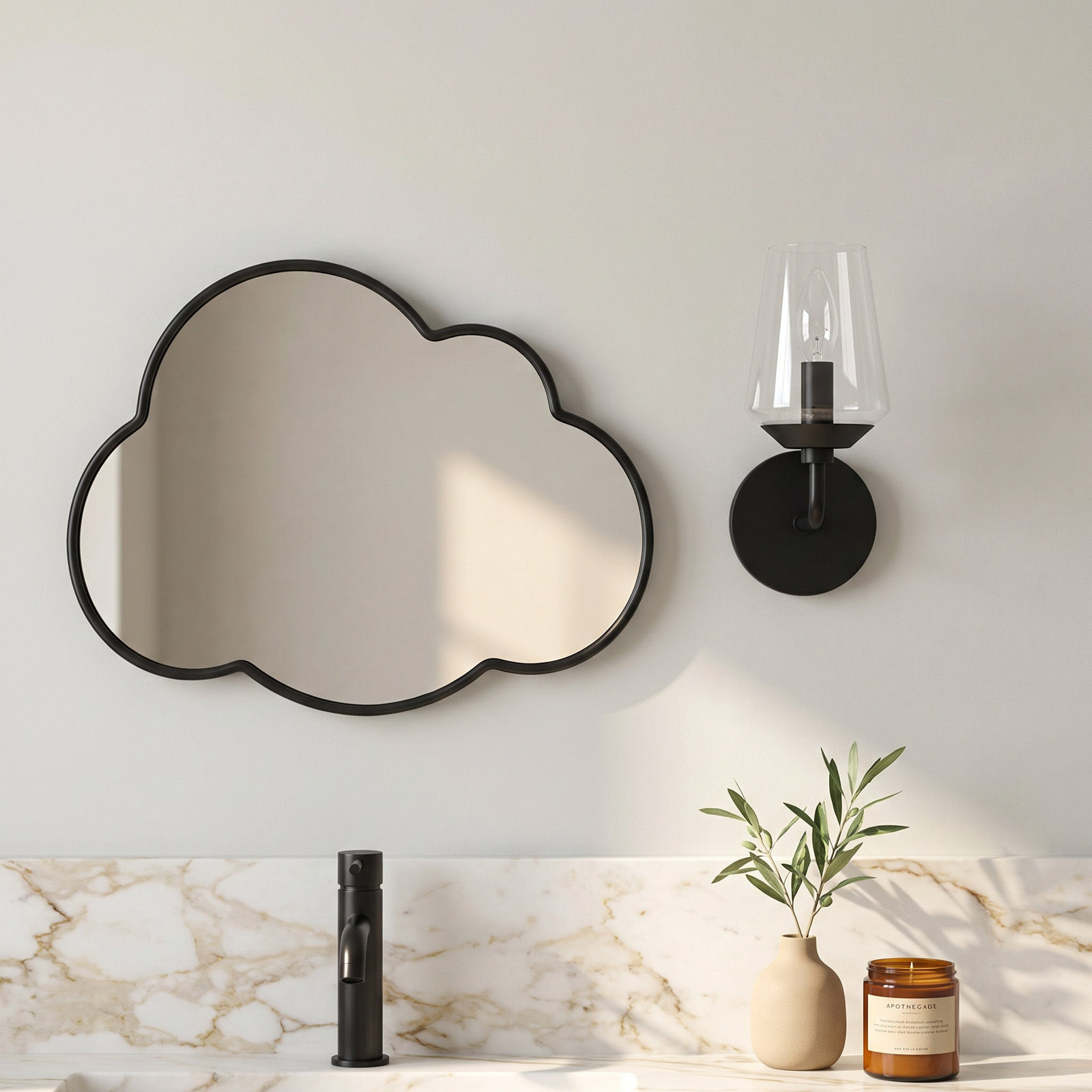 Mauricio Single Transparent Dimmable Bath Sconce, Old Bronze
