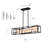 Redvers LED 40 inch Black Linear Pendant Ceiling Light Led Panel