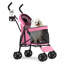 Poussette pliante à 4 roulettes pour animal de compagnie, poussette pliable pour chien et jogger-107312775