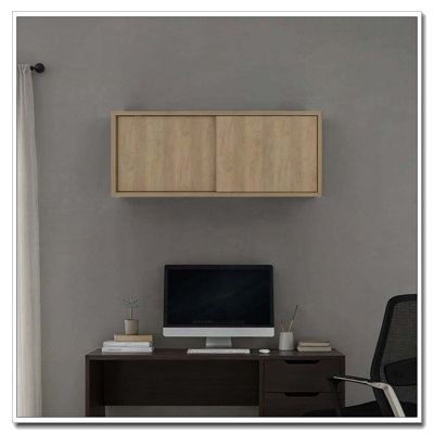 Wall-Mounted Storage Cabinet with Sliding Door