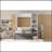 Twin Size Murphy Bed Wall Bed With Sofa,With Shelves,White