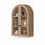 Armoire murale moderne de style ferme avec porte vitrée cintrée et étagère réglable, idéale pour salle de bain, buanderie et entrée.-650977131