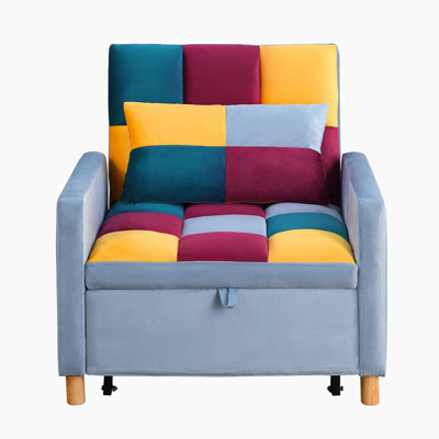 Chaise longue en velours Gratienne