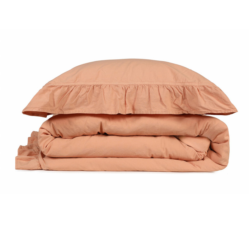 Landwehr 100% Cotton Duvet Cover Set, King Duvet Cover + 2 King Pilowcases, Toast