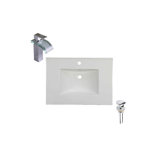 20.2'' Ceramic Single Bathroom Vanity Top Sink and Faucet