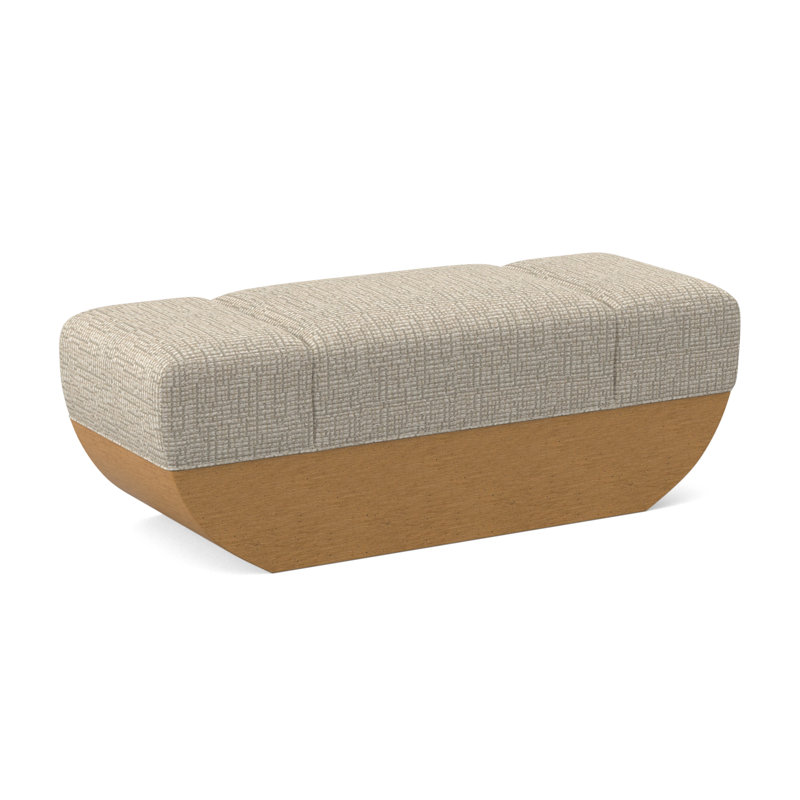 Ark Upholstered Bench, Stepping Stones Ivory Viscose, Amber