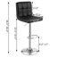 Tabouret de bar pivotant à hauteur réglable avec structure en métal-1115289637-1155585495