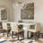 Tov Furniture Brut White Marble Pattern Indoor/Outdoor Dining Table-28821806