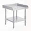 Table de travail en acier inoxydable durable avec dosseret à 3 côtés, hauteur réglable pour un usage commercial et domestique