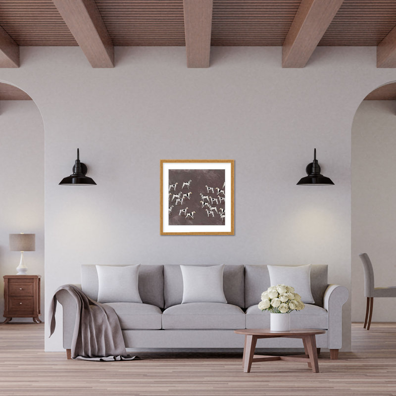 Nature Inspired Modern Ensemble: Sleek Hound Soirée, 36" H x 36" W, Wrapped Canvas, Does Not Apply