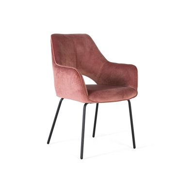 Abeel 46cm H Velvet Upholstered Armchair in Pink