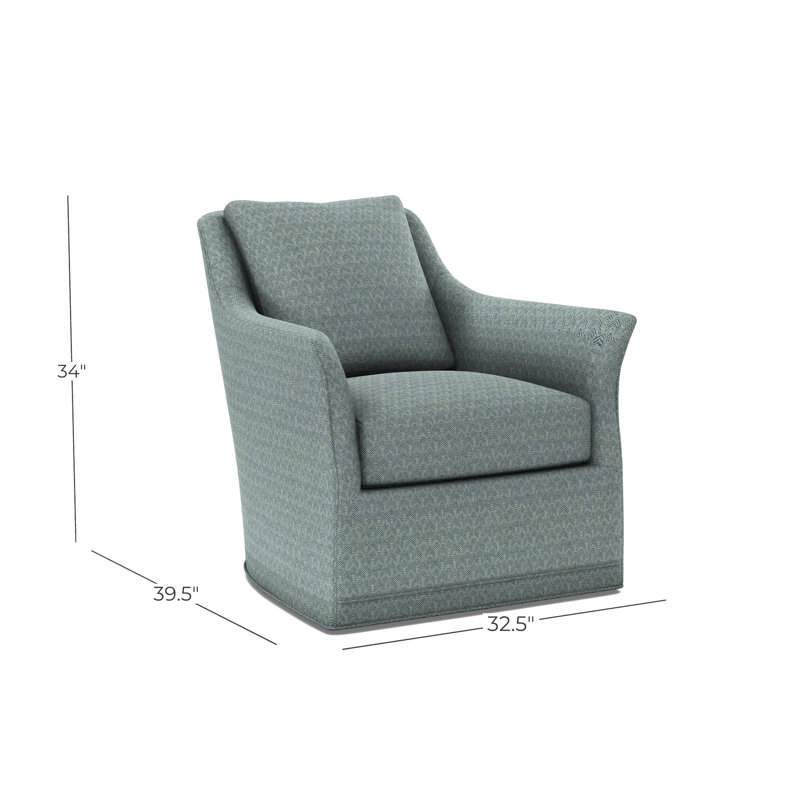 Arcadia Flared Arm Swivel Chair, Lavette Agean