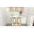 Bleckley 39.3" Console Table with Faux Marble Top & Gold Metal Frame-442719207