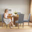Chaise parsons capitonnée en lin rembourré-1032295277
