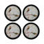 Zodiac Pisces Black Vegan Leather Round Coasters-1341312954