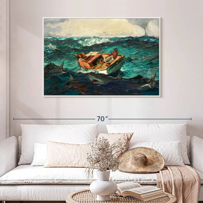 Le Gulf Stream 1899, Cadre flottant blanc, 46 po x 31 po