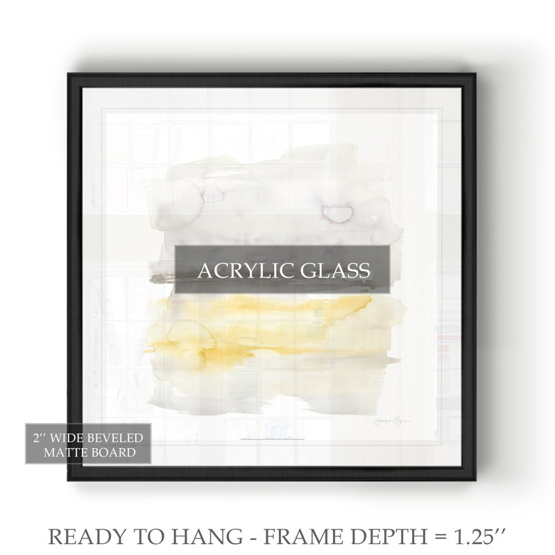 Winter Horizon Line II - impression sur toile tendue, Cadre noir, H 26,5 po x l 26,5 po x P 1,5 po