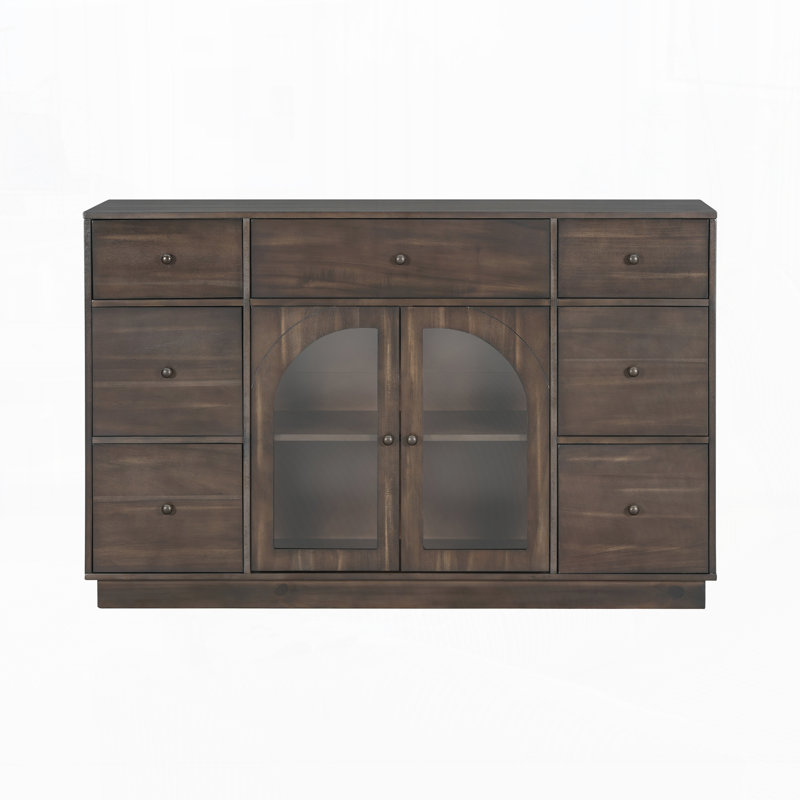 Armoire avec rangement pour le salon et la salle à manger, Espresso