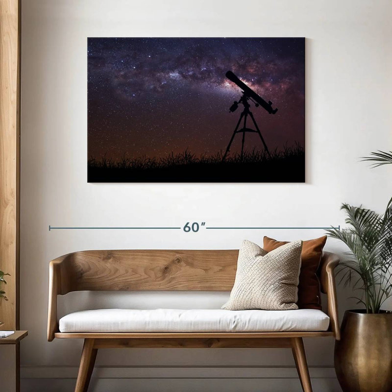 Oberle Telescope Under The Milky Way, 30" H x 45" W