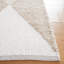 Tapis géométrique fait à la main blanc / ivoire Charvik-665388699