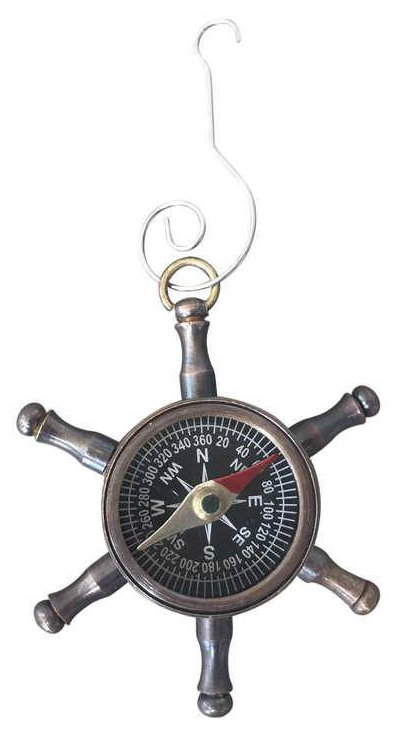 Ornement de noël à bateau wheel compass