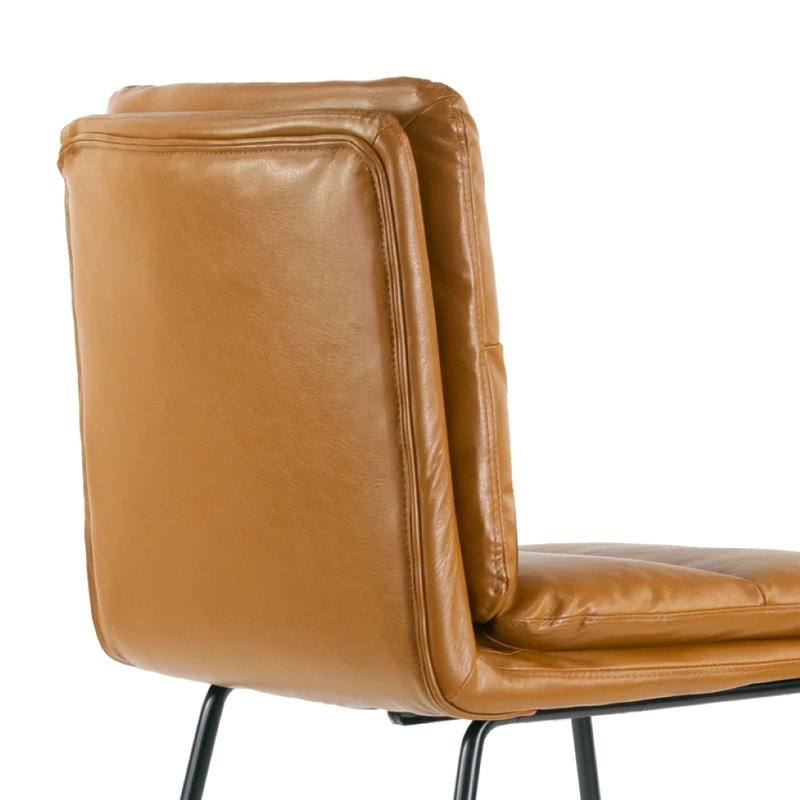 Tabouret de bar et de comptoir Volana, Similicuir cappuccinno, Tabouret de bar (siège d'une hauteur de 30 po)
