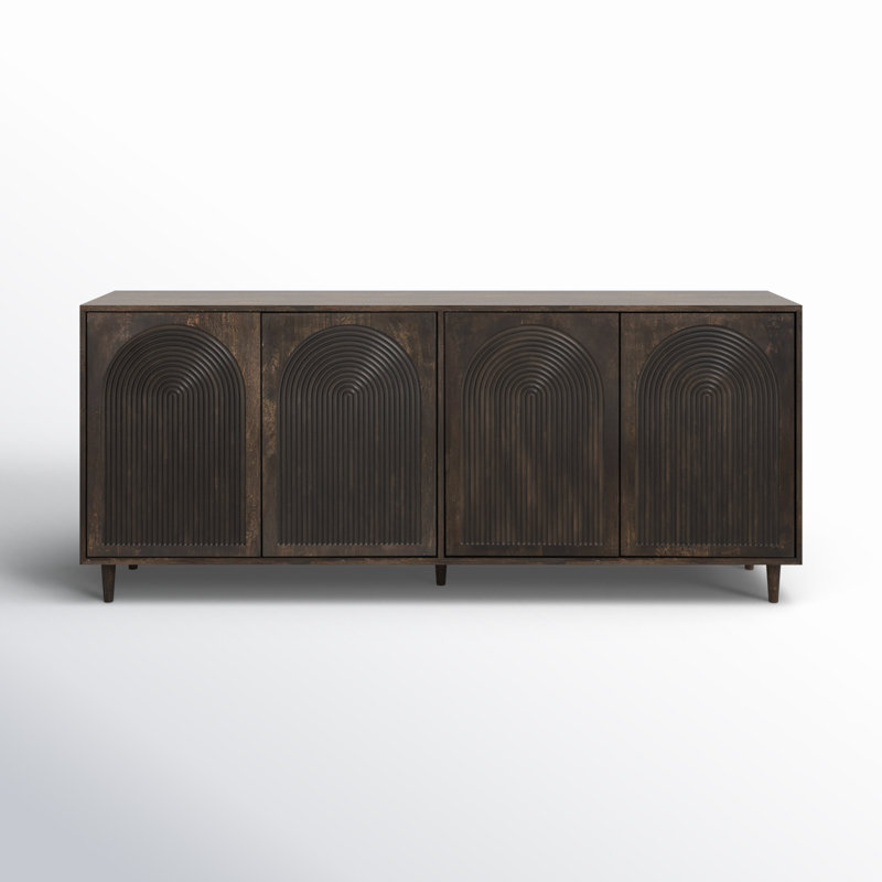 71.75'' W Solid Wood Sideboard, Dark Brown