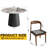 Modern Round Pedestal Dining Kitchen Table Set With Curved-Back Chairs-428645394-428645389-428645388
