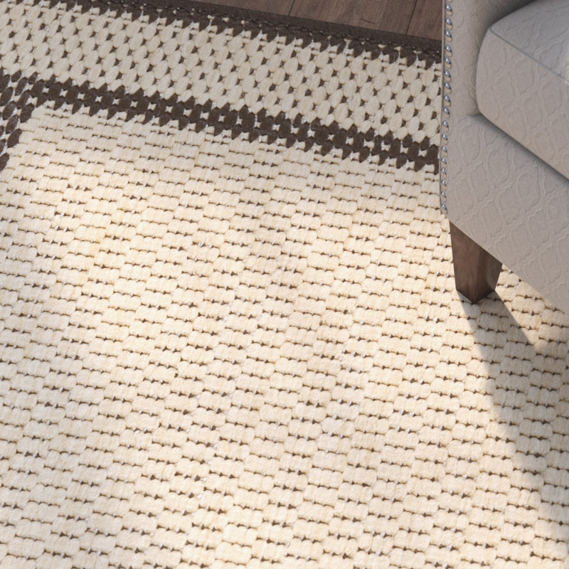 Herefordshire Natural/Chocolate Area Rug, Rectangle 6'7" x 9'6"
