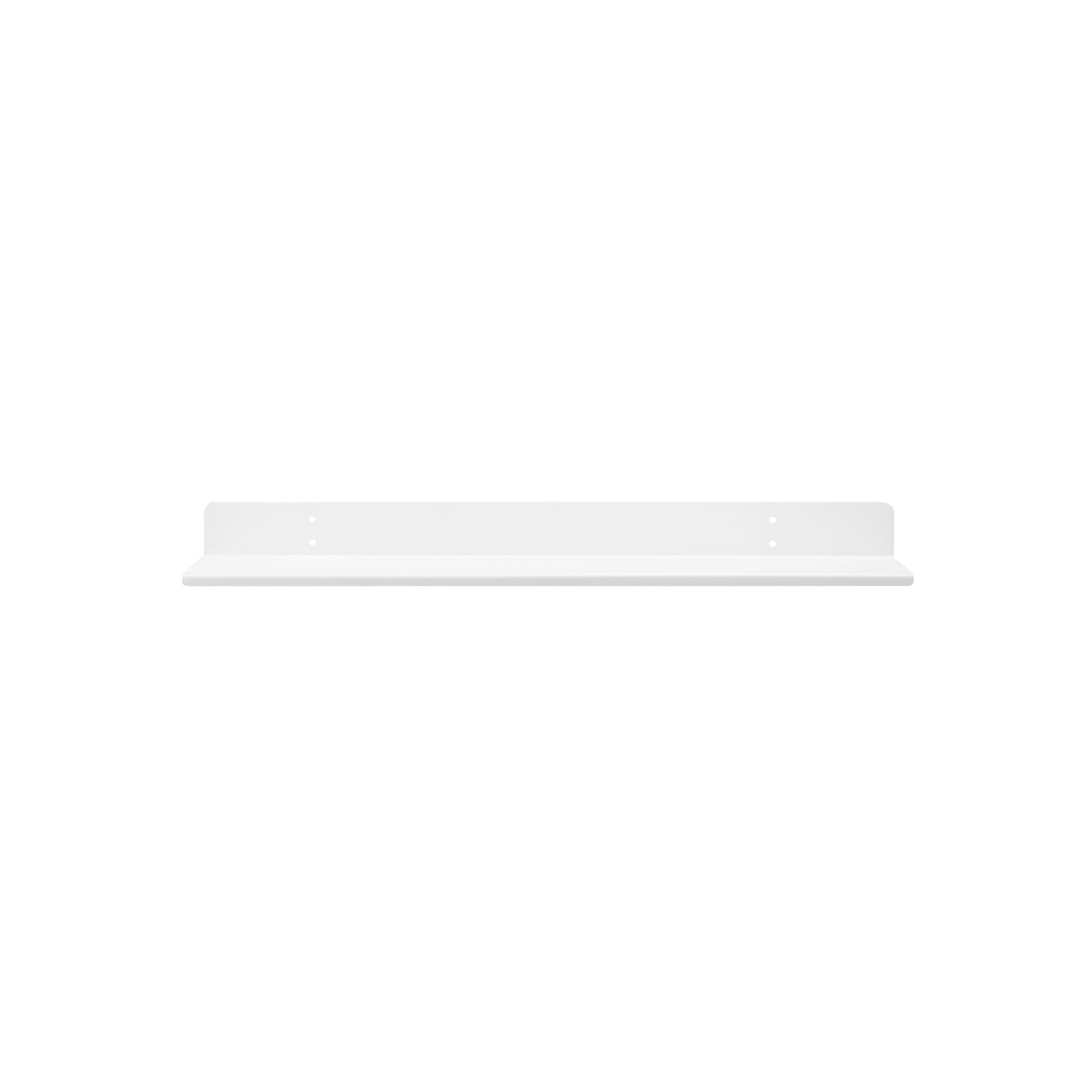 Maja Metal Wall Mounted Floating Display Shelf, 2" H x 24" W x 6" D, White