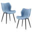 Chaise d'appoint rembourrée en similicuir avec structure en métal-1546850758